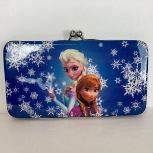 Disney Frozen Anna & Elsa Clutch Clasp Wallet Purse Bag 7” x 3.5”